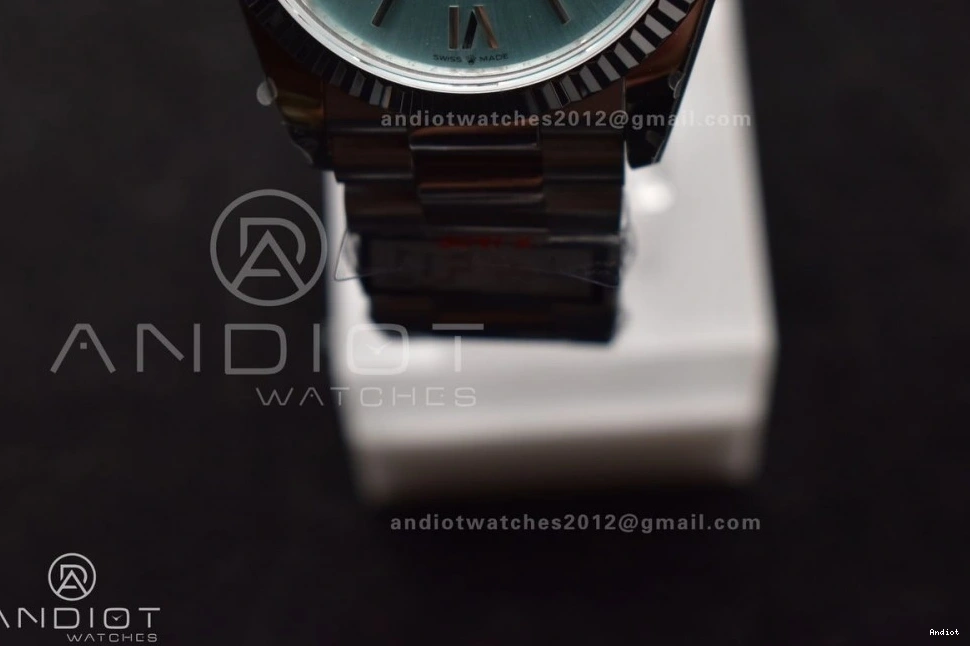 Bracelet on Edition (Gain V5 Weight) vr3255 Light Roman SS 36 904L Best DayDate Steel Dial President Blue QF 0308